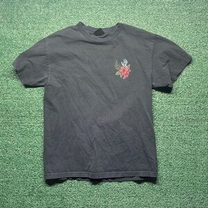 Santa Cruz Skateboards Black Tee with Floral Graphic